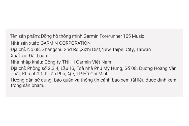 Garmin Forerunner 165 Music 43mm dây silicone Màu Đen