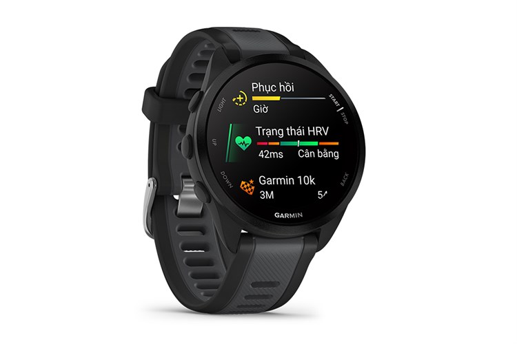 Garmin Forerunner 165 Music 43mm dây silicone Màu Đen