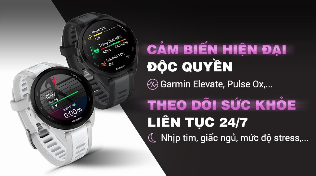 Garmin Forerunner 165 43mm dây silicone