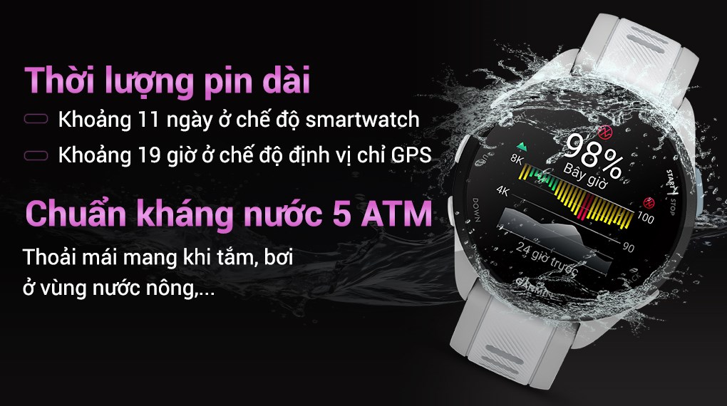 Garmin Forerunner 165 43mm dây silicone