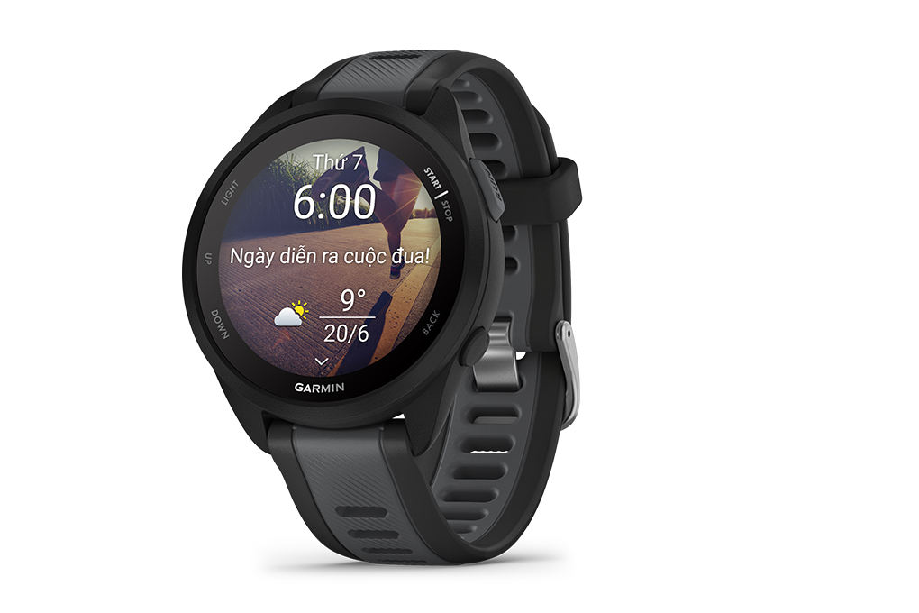 Garmin Forerunner 165 43mm dây silicone Màu Đen