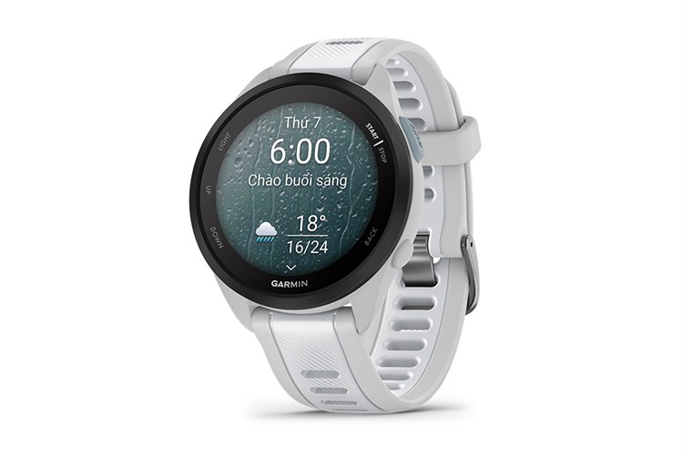 Garmin Forerunner 165 43mm dây silicone Màu Xám nhạt