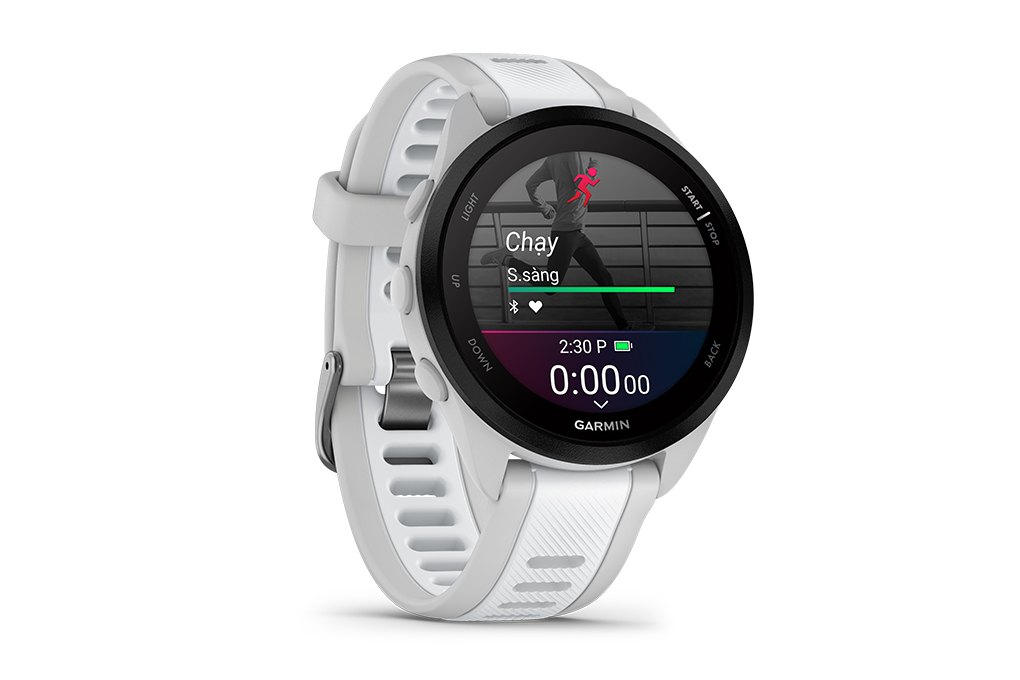 Garmin Forerunner 165 43mm dây silicone Màu Xám nhạt