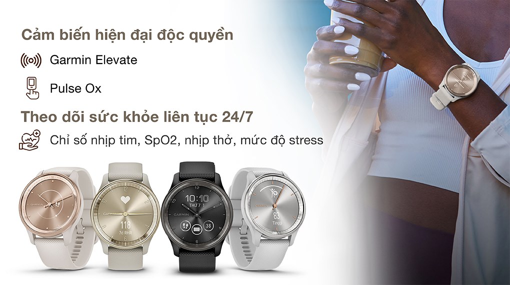 Garmin Vivomove Trend 40.4mm dây silicone