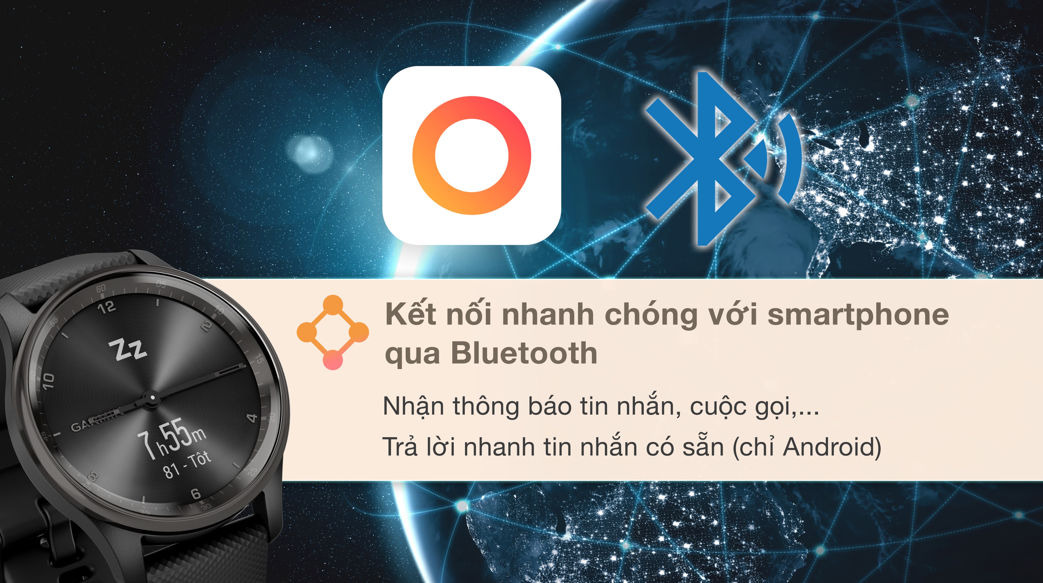 Garmin Vivomove Trend 40.4mm dây silicone