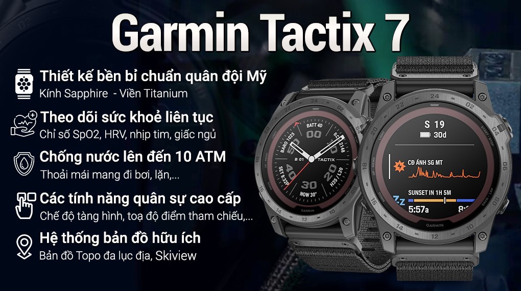 Garmin Tactix 7 51mm dây Nylon