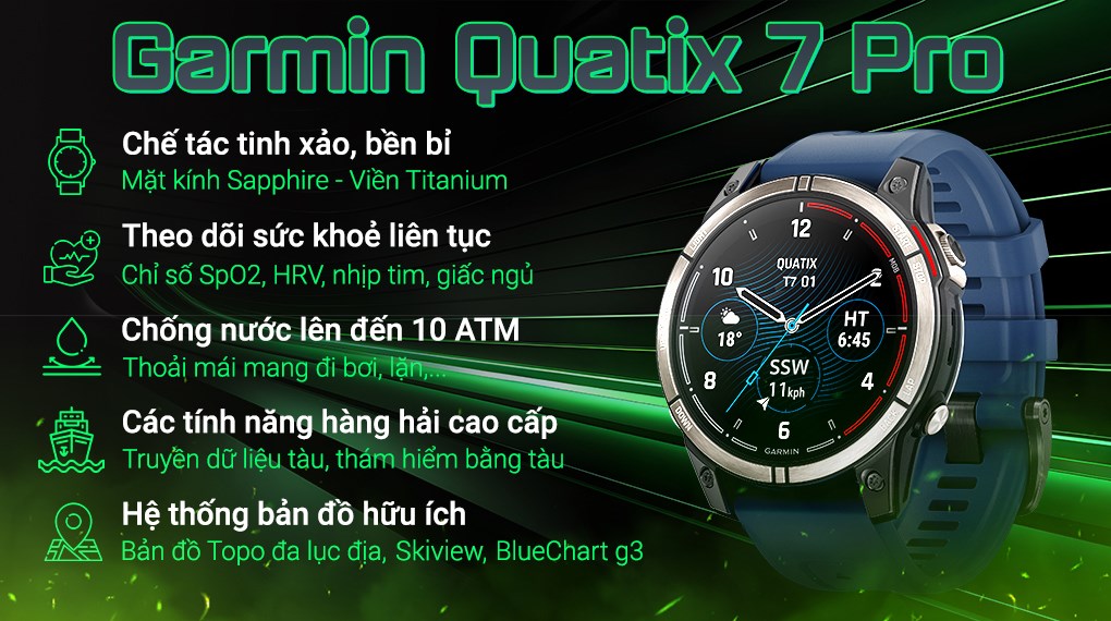 Đồng hồ thông minh Garmin Quatix 7 Pro 47mm