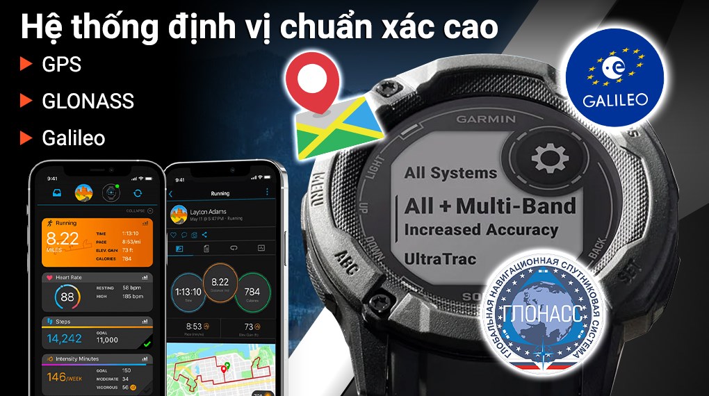 Garmin Instinct 2X Solar 50mm dây silicone