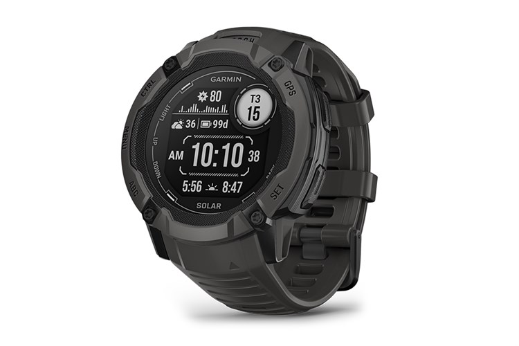 Garmin Instinct 2X Solar 50mm dây silicone Màu Ghi đen