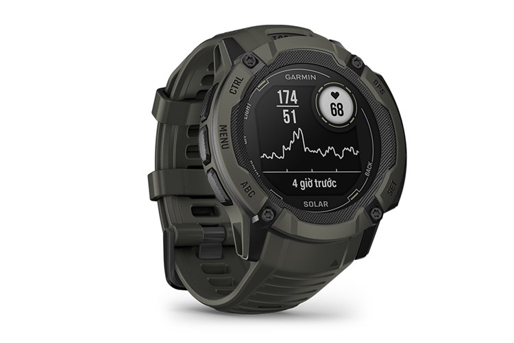 Garmin Instinct 2X Solar 50mm dây silicone Màu Xanh rêu