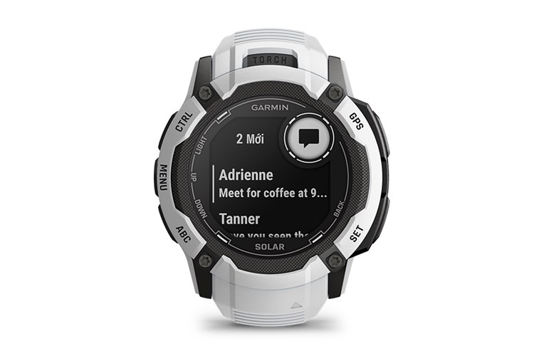 Garmin Instinct 2X Solar 50mm dây silicone Màu Đen/Trắng