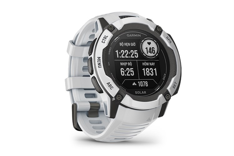 Garmin Instinct 2X Solar 50mm dây silicone Màu Đen/Trắng