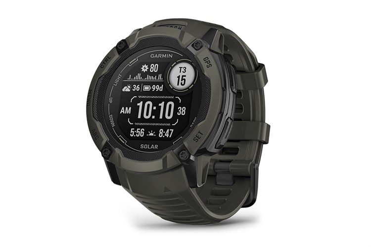 Garmin Instinct 2X Solar 50mm dây silicone Màu Xanh rêu