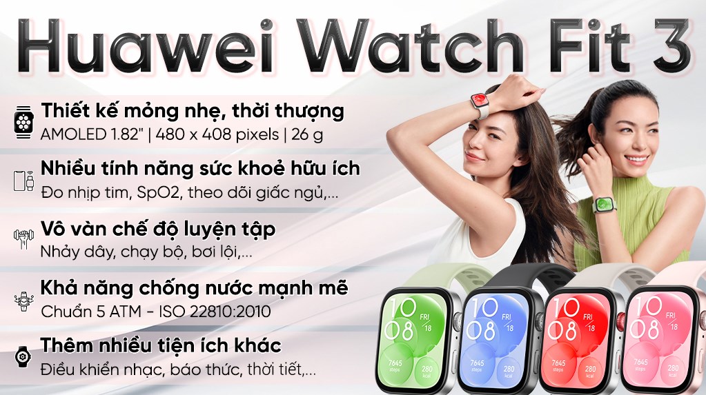 Đồng hồ thông minh Huawei Watch Fit 3 43.2mm