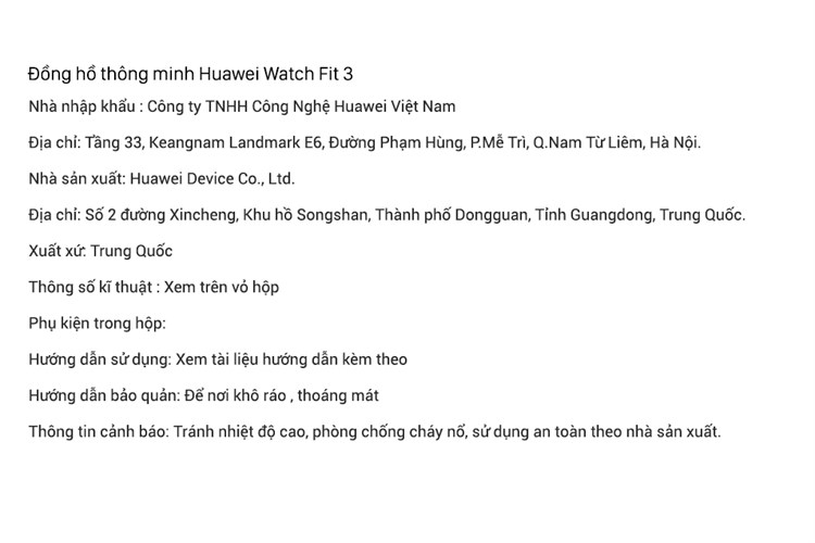 Đồng hồ thông minh Huawei Watch Fit 3 43.2mm Màu Hồng