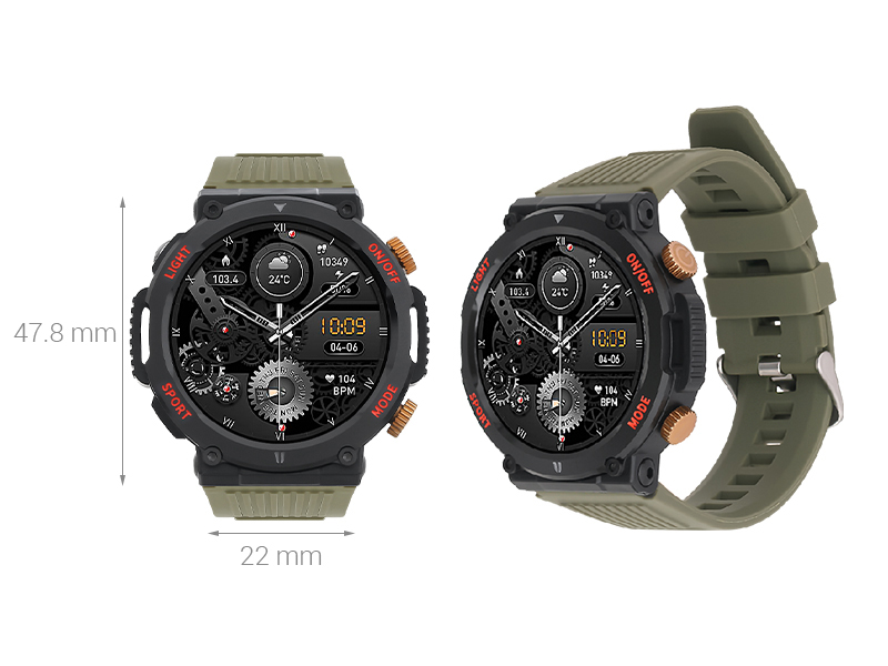 BeFit Hunter2 47.8mm dây silicone