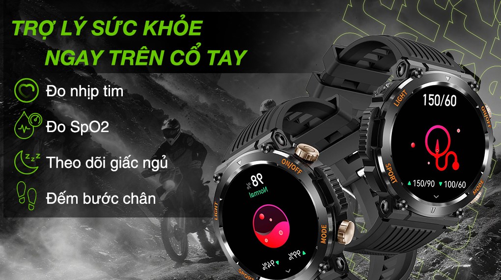 BeFit Hunter2 47.8mm dây silicone