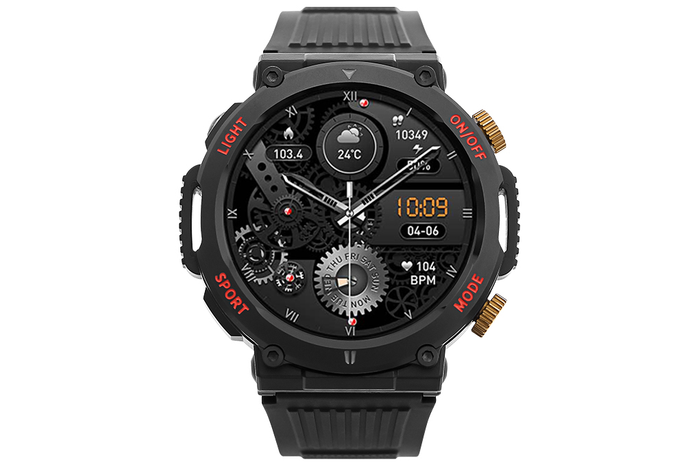 BeFit Hunter2 47.8mm dây silicone Màu Đen