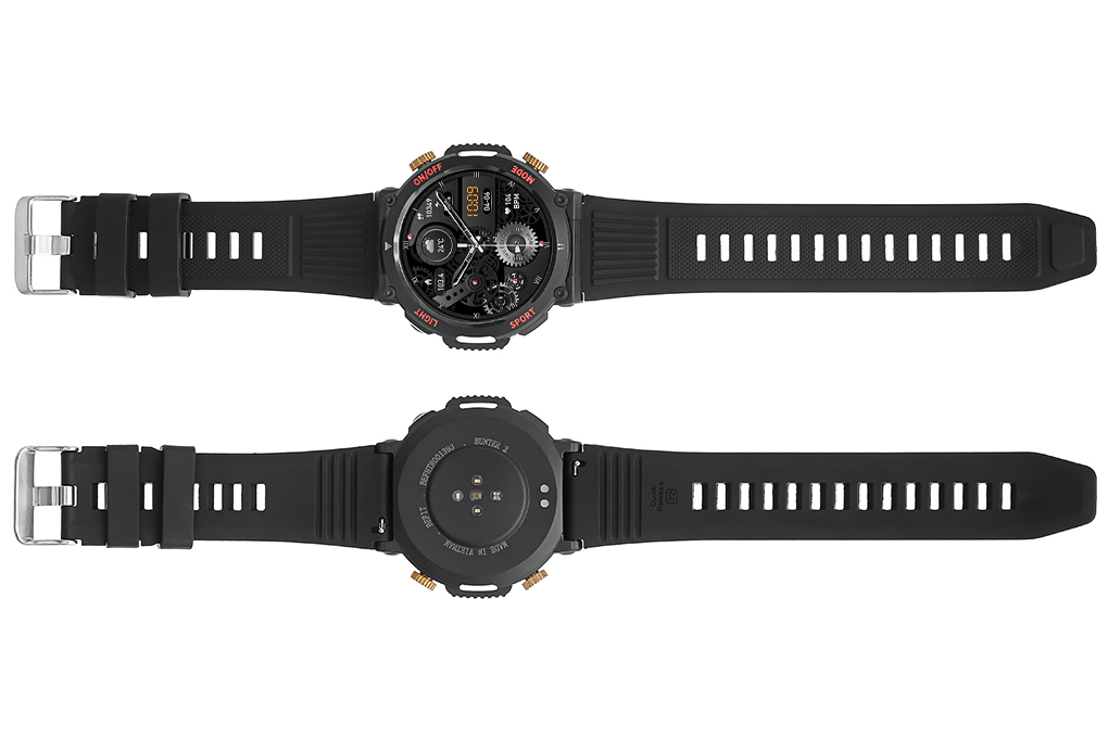 BeFit Hunter2 47.8mm dây silicone Màu Đen