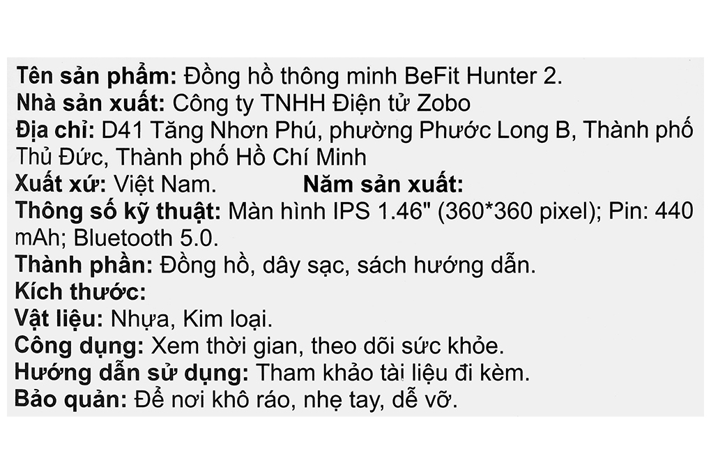 BeFit Hunter2 47.8mm dây silicone Màu Đen