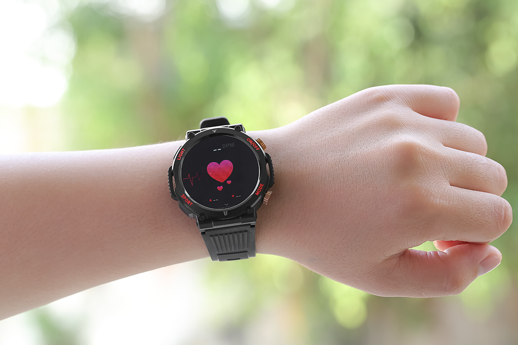 BeFit Hunter2 47.8mm dây silicone Màu Đen