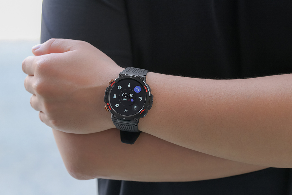 BeFit Hunter2 47.8mm dây silicone Màu Đen