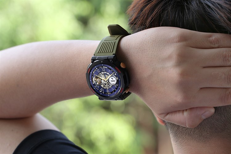 BeFit Hunter2 47.8mm dây silicone Màu Xanh rêu