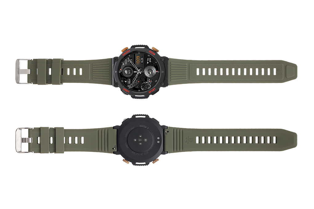 BeFit Hunter2 47.8mm dây silicone Màu Xanh rêu