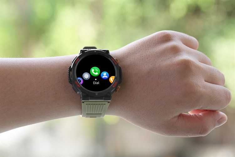 BeFit Hunter2 47.8mm dây silicone Màu Xanh rêu