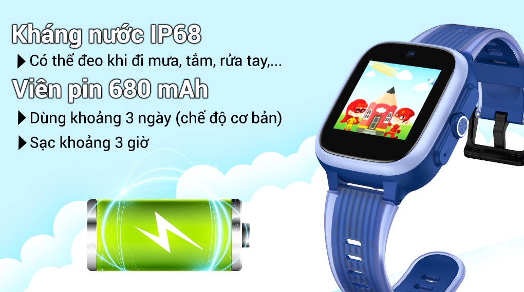 Đồng hồ định vị trẻ em Masstel Smart Hero 6