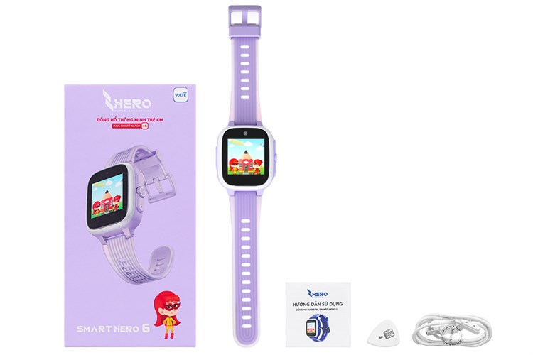 Đồng hồ định vị trẻ em Masstel Smart Hero 6 Màu Tím
