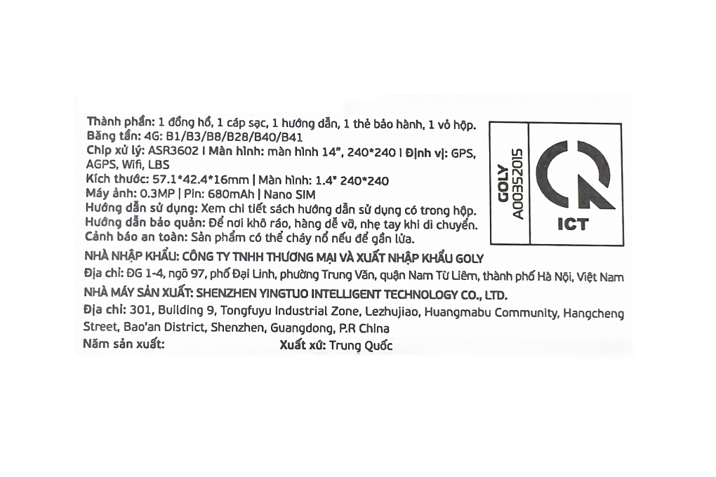 Đồng hồ định vị trẻ em MyKid 4G V2 Màu Xanh Dương