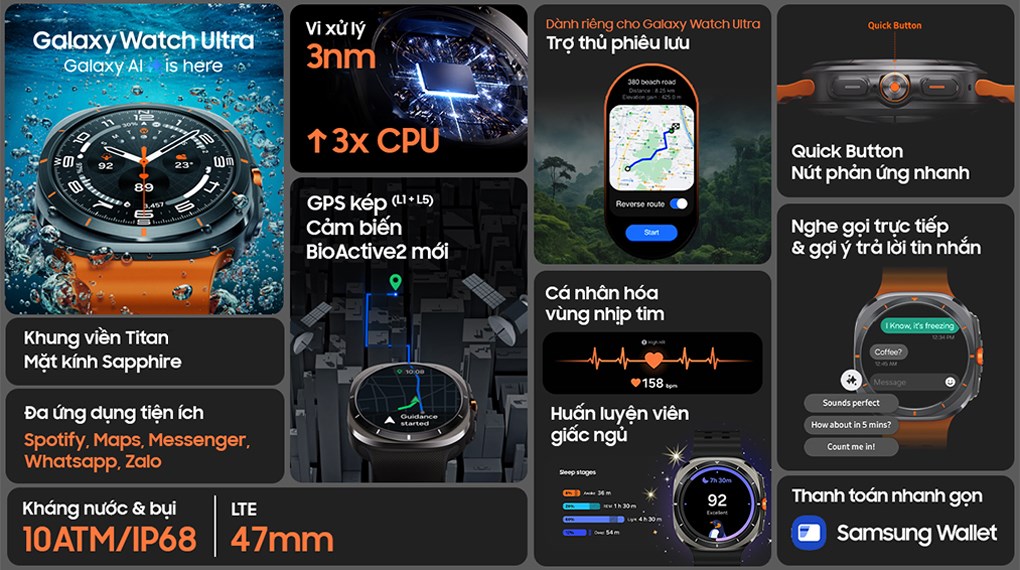 Đồng hồ thông minh Samsung Galaxy Watch Ultra LTE 47mm