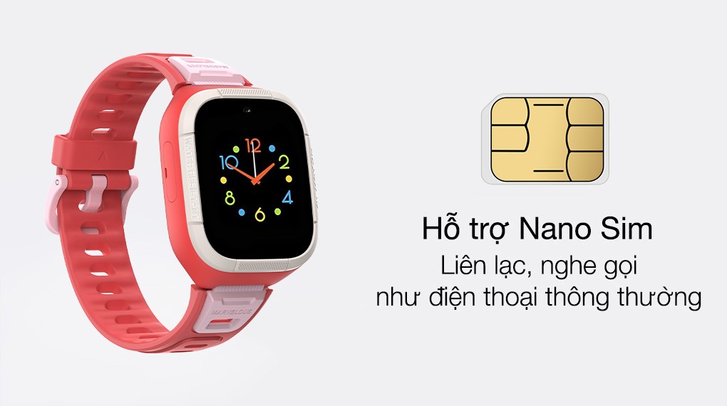 Đồng hồ định vị trẻ em Kidcare S6 4G Hồng Tinker