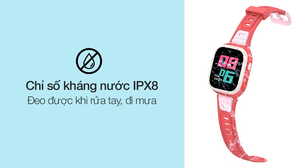 Đồng hồ định vị trẻ em Kidcare S6 4G Hồng Tinker