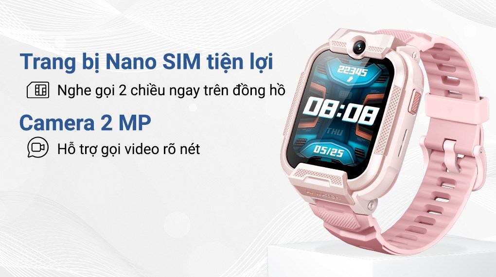 Đồng hồ định vị trẻ em Kidcare K1 có tích hợp tính năng nghe gọi tiện lợi, giúp ba mẹ nhanh chóng liên lạc với trẻ