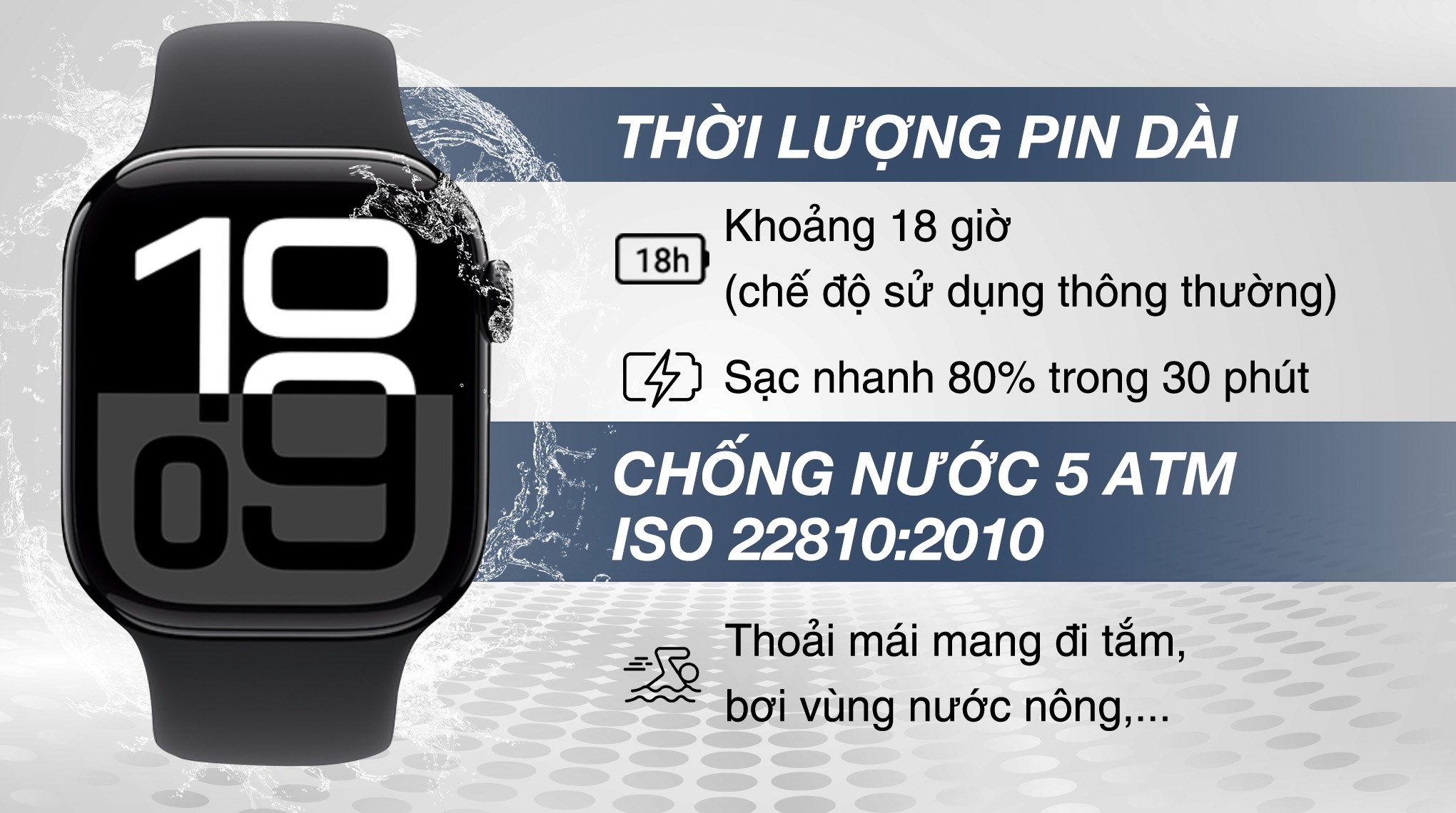 Apple Watch Series 10 GPS + Cellular 42mm viền nhôm dây thể thao