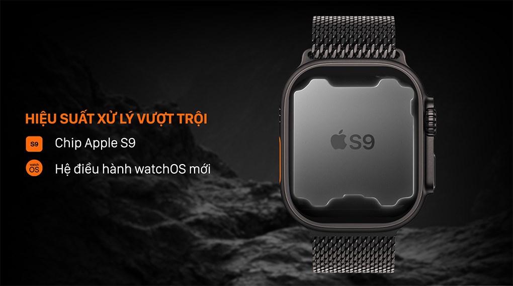 Apple Watch Ultra 2 GPS + Cellular 49mm viền Titanium đen dây Milan
