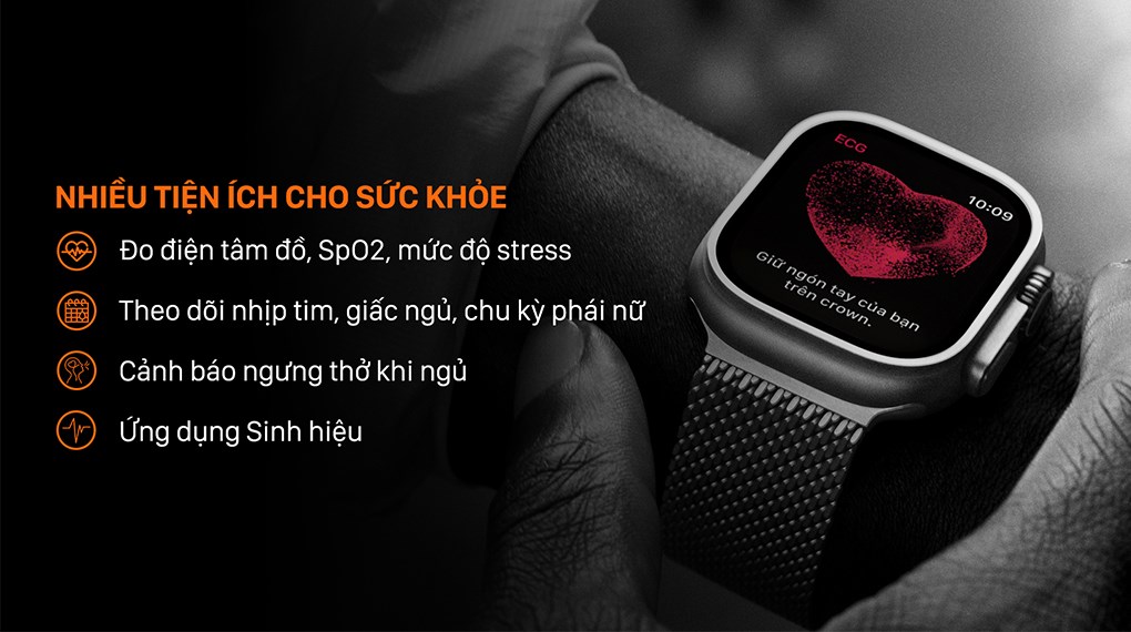 Apple Watch Ultra 2 GPS + Cellular 49mm viền Titanium đen dây Milan