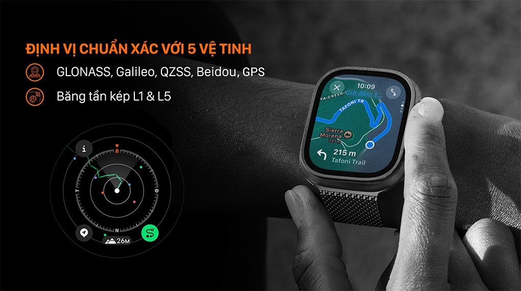 Apple Watch Ultra 2 GPS + Cellular 49mm viền Titanium đen dây Milan