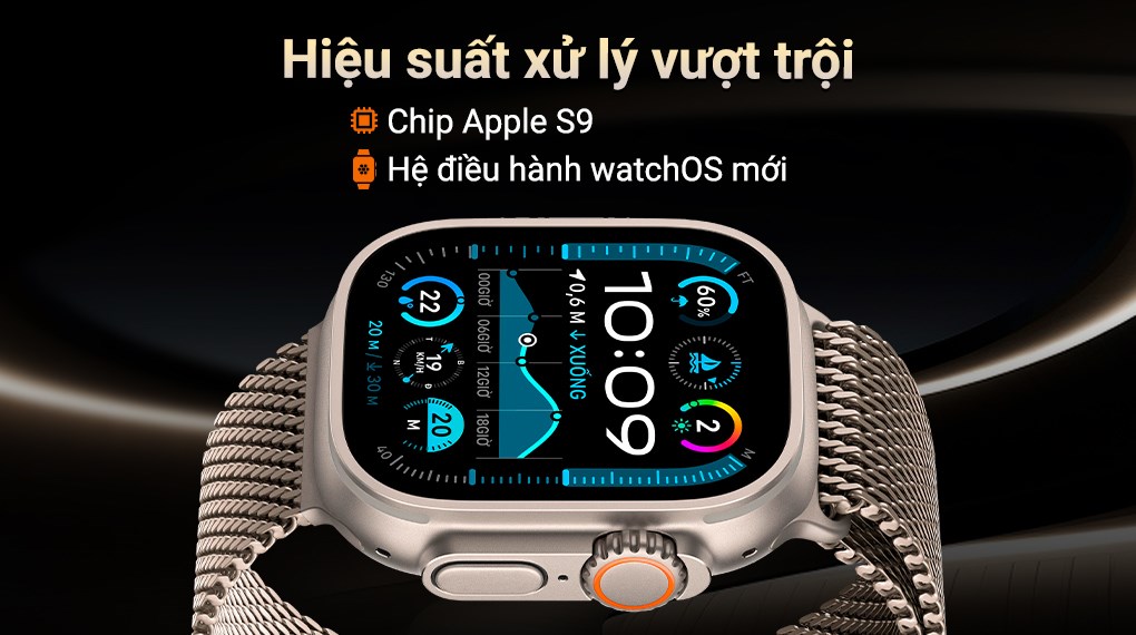 Apple Watch Ultra 2 GPS + Cellular 49mm viền Titanium dây Milan