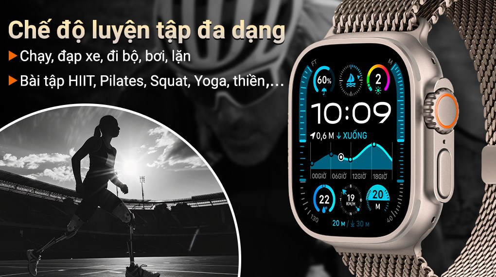 Apple Watch Ultra 2 GPS + Cellular 49mm viền Titanium dây Milan