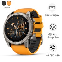 Garmin Fenix 8 Sapphire 51mm viền Titanium dây silicone