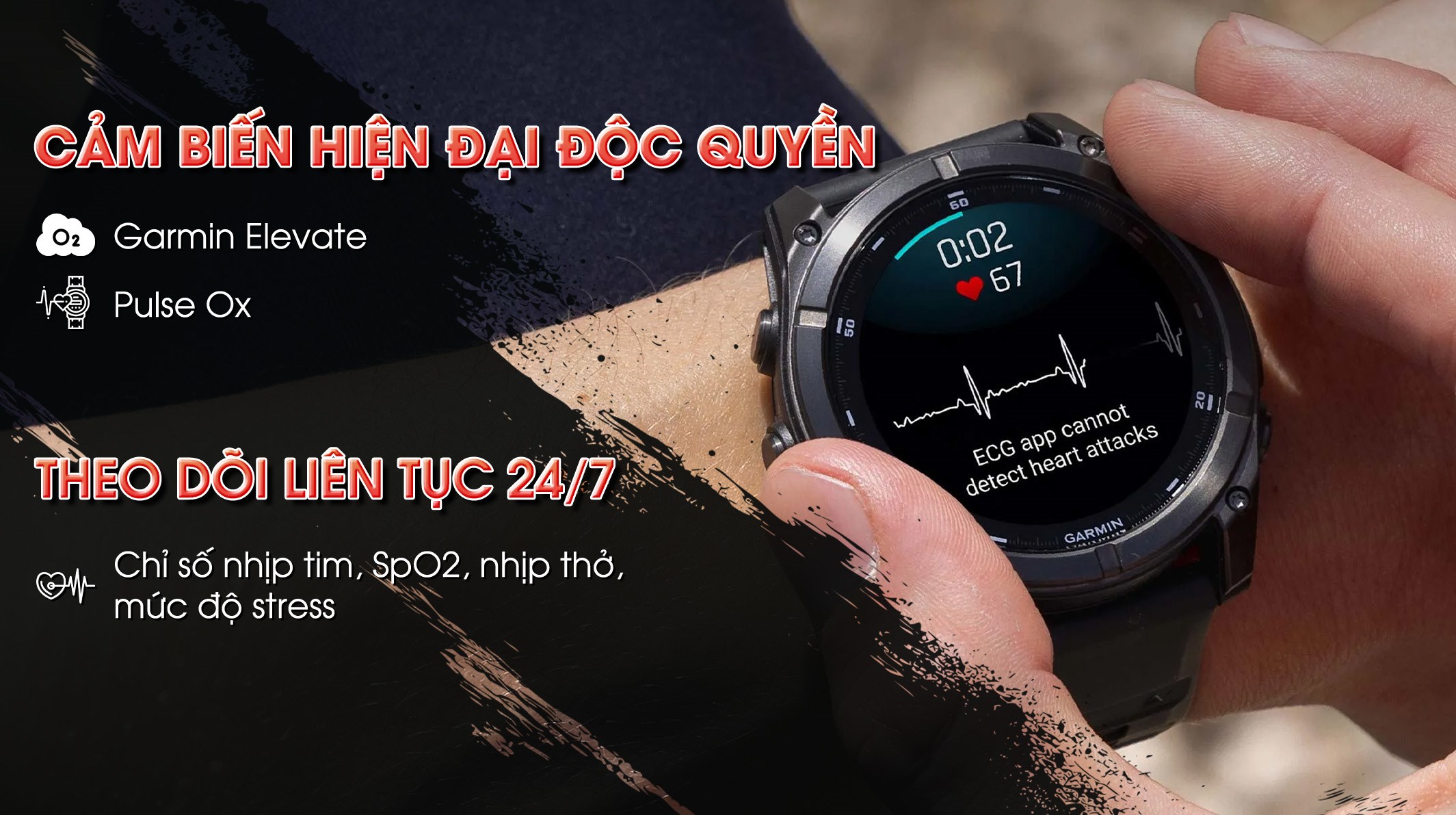 Garmin Fenix E 47mm viền thép dây silicone
