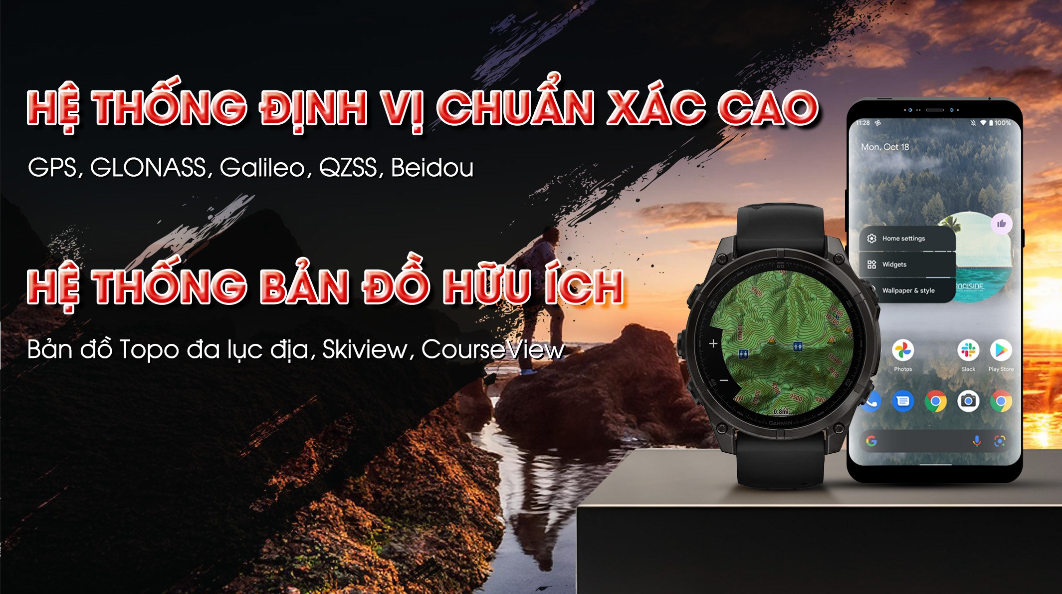 Garmin Fenix E 47mm viền thép dây silicone