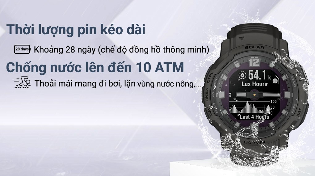 Garmin Instinct Crossover Solar 45mm dây silicone