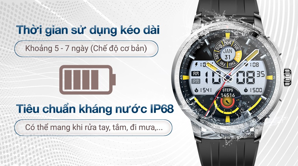 BeFit Sporty 3 46.4mm dây silicone