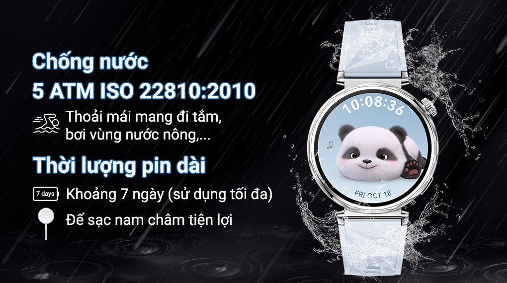 Huawei Watch GT 5 41mm viền thép dây cao su