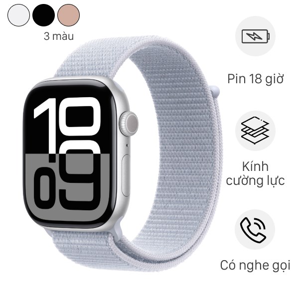 Apple Watch Series 10 GPS 42mm viền nhôm dây vải