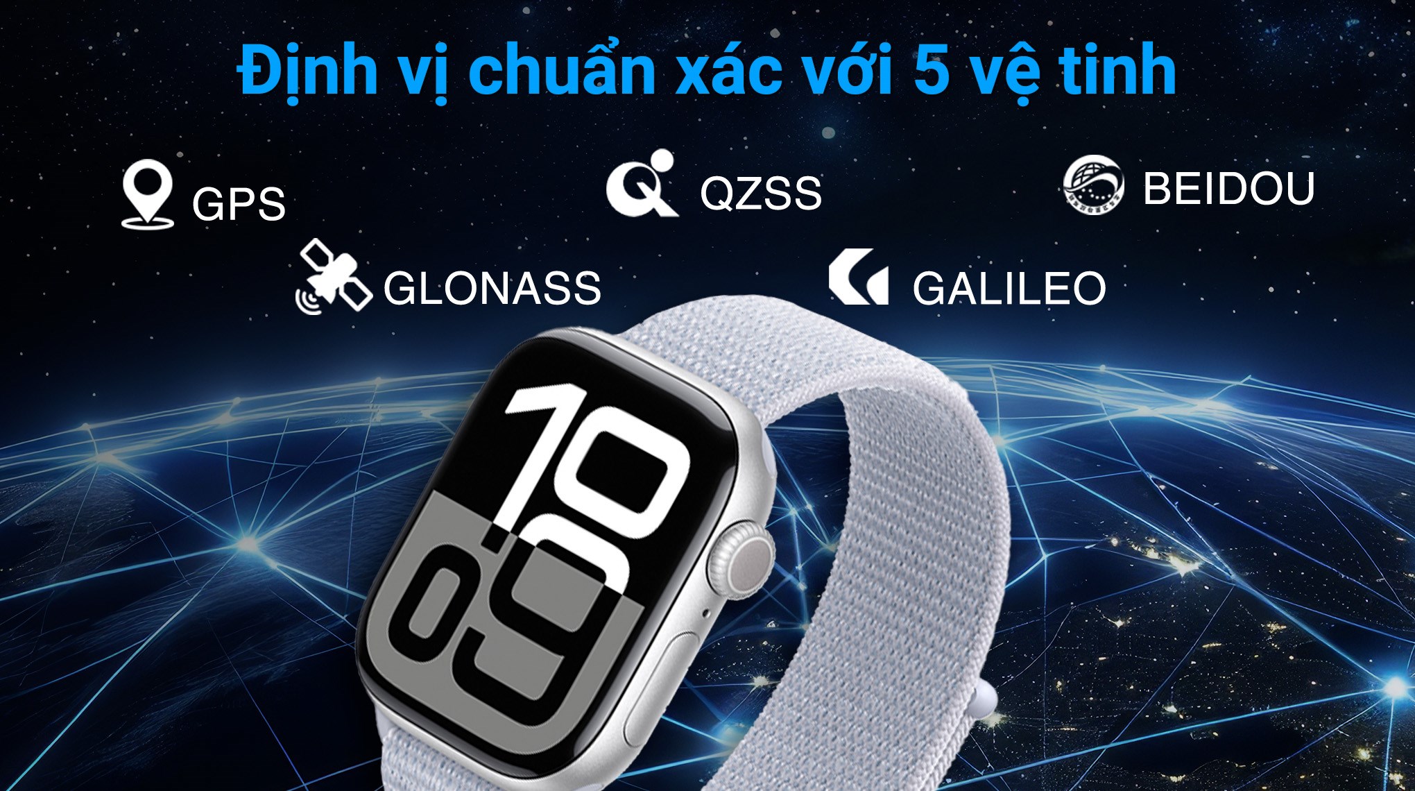 Apple Watch Series 10 GPS + Cellular 42mm viền nhôm dây vải